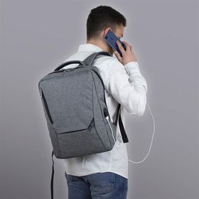 My Valice Smart Bag Active Usb Şarj Girişli Slim Gri Notebook Sırt Çantası