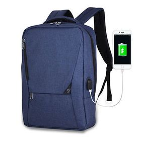 My Valice Usb Şarj Girişli Slim Mavi Notebook Sırt Çantası