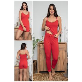 MyBen 75021 Kırmızı Kadın Pijama Takımı