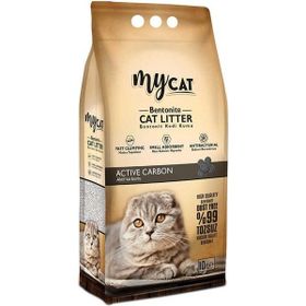 MyCat 10 lt Aktif Karbonlu Bentonit İnce Taneli Kedi Kumu