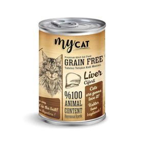 MyCat Tahılsız Ciğerli 24x415 gr Yetişkin Konserve Kedi Maması