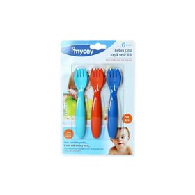 Mycey 6020 6'lı Bebek Çatal Kaşık Seti