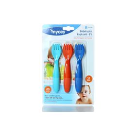 Mycey 6020 6'lı Bebek Çatal Kaşık Seti