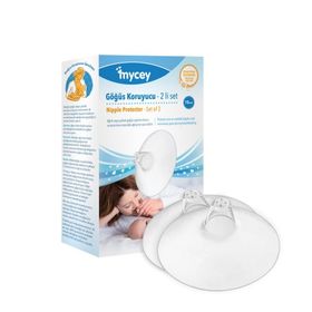 Mycey İnce Yapılı Silikon 2'li Set Göğüs Koruyucu