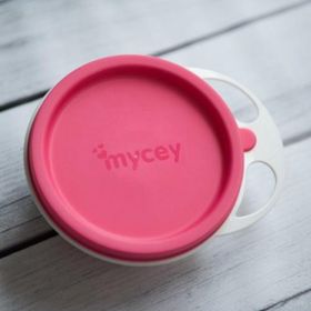 Mycey Kapaklı Pembe Mama Tabağı