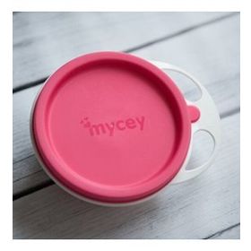 Mycey Kapaklı Pembe Mama Tabağı