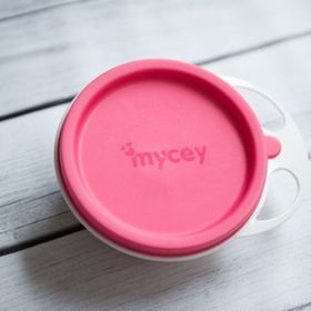 Mycey Kapaklı Pembe Mama Tabağı