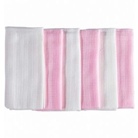 Mycey Müslin Pembeli Kumaş 6'lı Set Ağız Bezi