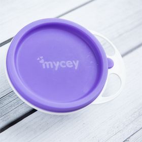 Mycey MYC120007 Kapaklı Mor Mama Tabağı