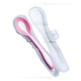 Mycey Pembe Taşıma Kutulu Yumuşak Uçlu Mama Kaşığı