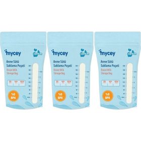Mycey Tekli 3x25'li Paket Anne Sütü Süt Saklama Poşeti