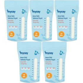 Mycey Tekli 5x25'li Paket Anne Sütü Süt Saklama Poşeti