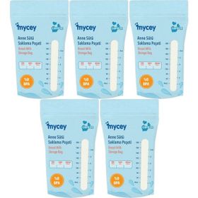 Mycey Tekli 5x25'li Paket Anne Sütü Süt Saklama Poşeti