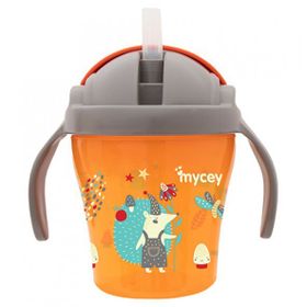 Mycey Unısex 200 ML Turuncu Pipetli Bardak