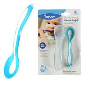 Mycey Yumuşak Uçlu Kutulu Yeşil Mama Kaşığı