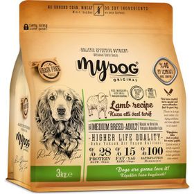 Mydog Az Tahıllı Kuzu Etli Küçük ve Orta Irklar İçin 3 kg Kuru Köpek Maması