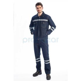 MyForm 3110 Sona Denim Kot Kapitoneli İş Montu
