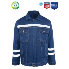 MyForm 3110 Sona Denim Kot Kapitoneli İş Montu