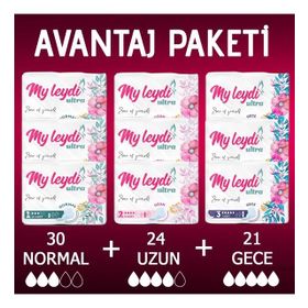 Myleydi Ultra Normal 30+Gece 21+Uzun 24 Adet Avantaj Paketi