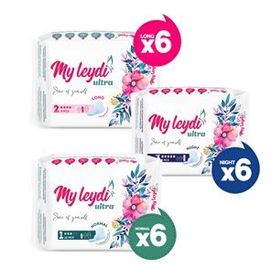 MyLeydi Ultra Normal 60+Gece 42+Uzun 18x48 Adet Aile Paketi