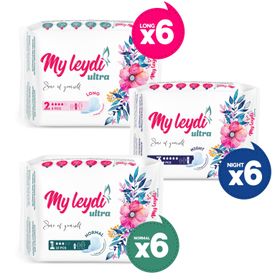 MyLeydi Ultra Normal 60+Gece 42+Uzun 18x48 Adet Aile Paketi