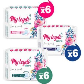 MyLeydi Ultra Normal 60+Gece 42+Uzun 18x48 Adet Aile Paketi