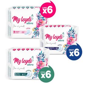 MyLeydi Ultra Normal 60+Gece 42+Uzun 18x48 Adet Aile Paketi