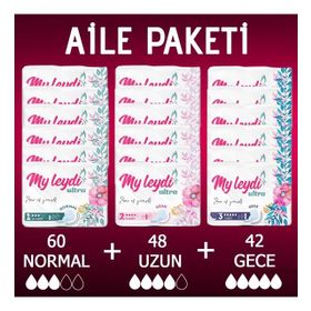 Myleydi Ultra Normal 60+Gece 42+Uzun 48 Adet Aile Paketi