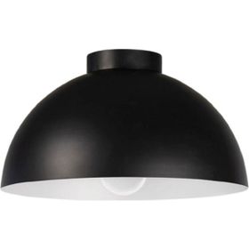 Mylights 40 cm Siyah İçi Beyaz Plofonyer Tavan Avize Metal Avize