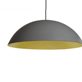 Mylights 60 cm Beyaz İçi Altın Yüksek Tavan Retro Rustik Metal Sarkıt Avize