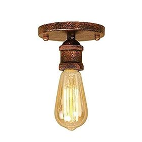 Mylights Bakır Armatü Eskitme Bakır En 10 cm Yükseklik 10 cm Eskitme Patinalı Tavan Avize Aplik