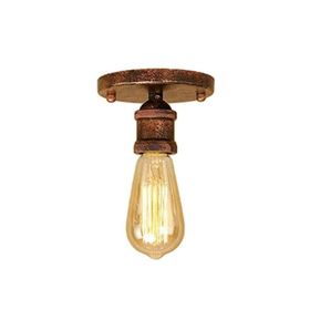 Mylights Bakır Armatü Eskitme Bakır En 10 cm Yükseklik 10 cm Eskitme Patinalı Tavan Avize Aplik
