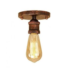 Mylights Bakır Armatü Eskitme Bakır En 10 cm Yükseklik 10 cm Eskitme Patinalı Tavan Avize Aplik