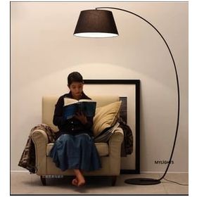 Mylights C Kumaş Başlık Harektli Başlık Yerden Aydınlatma Köşe Lambası Lambader