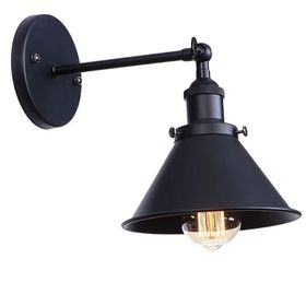 Mylights En 22 cm Retro Rustik Mafsalı Siyah Hareketli Aplik Duvar Aplik Tavan Avize