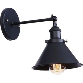 Mylights En 22 cm Retro Rustik Mafsalı Siyah Hareketli Aplik Duvar Aplik Tavan Avize