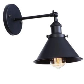 Mylights En 22 cm Retro Rustik Mafsalı Siyah Hareketli Aplik Duvar Aplik Tavan Avize