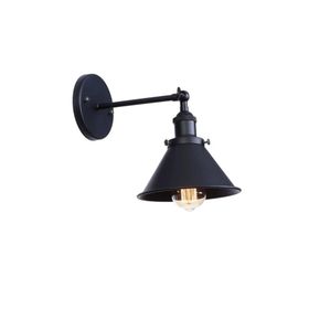 Mylights En 22 cm Retro Rustik Mafsalı Siyah Hareketli Aplik Duvar Aplik Tavan Avize