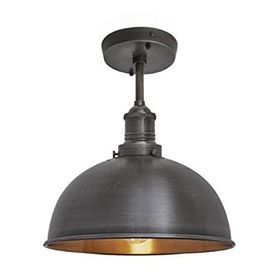 Mylights Mat Siyah 30 cm Retro Rustik Tavan Avize Rustik Avize