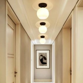 Mylights Opal Beyaz Cam Modern Spor Tekli Tavan Avize