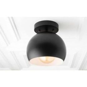 Mylights Retro Plofonyer 20 cm En Siyah Küre Tavan Avize