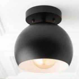 Mylights Retro Plofonyer 20 cm En Siyah Küre Tavan Avize