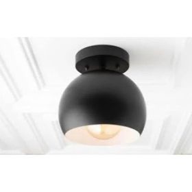 Mylights Retro Plofonyer 20 cm En Siyah Küre Tavan Avize
