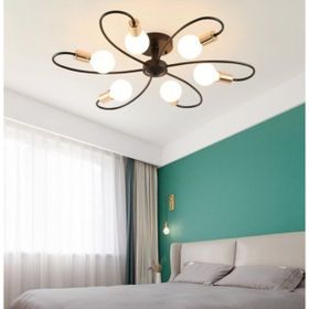 Mylights Retro Rustik Altılı Plofonyer Tavan Avize