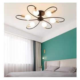 Mylights Retro Rustik Altılı Plofonyer Tavan Avize