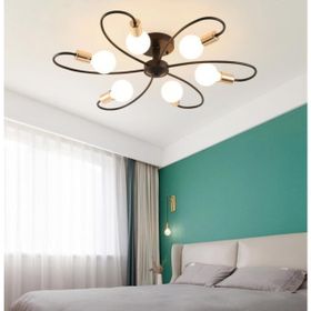 Mylights Retro Rustik Altılı Plofonyer Tavan Avize