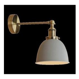 Mylights Retro Rustik Gri Başlıklı Duvar Lambası Mafsalı Hareketli Aplik