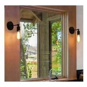 Mylights Retro Rustik Hareketli Mat Siyah Aplik
