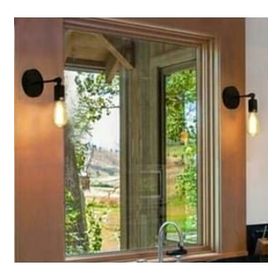 Mylights Retro Rustik Hareketli Mat Siyah Aplik