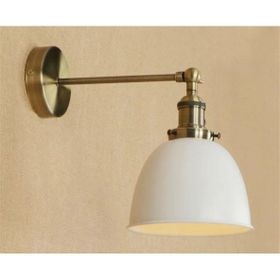 Mylights Retro Rustik Mafsalı Hareketli Duvarlambası Beyaz Başlık Aplik